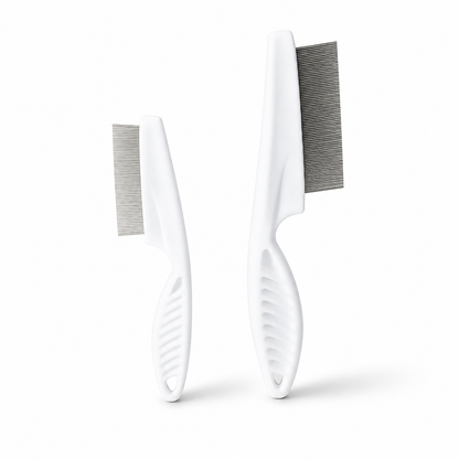 Large Stainless Steel Fine-Tooth Pet Comb.
