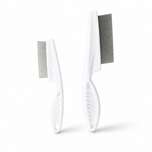 Large Stainless Steel Fine-Tooth Pet Comb.