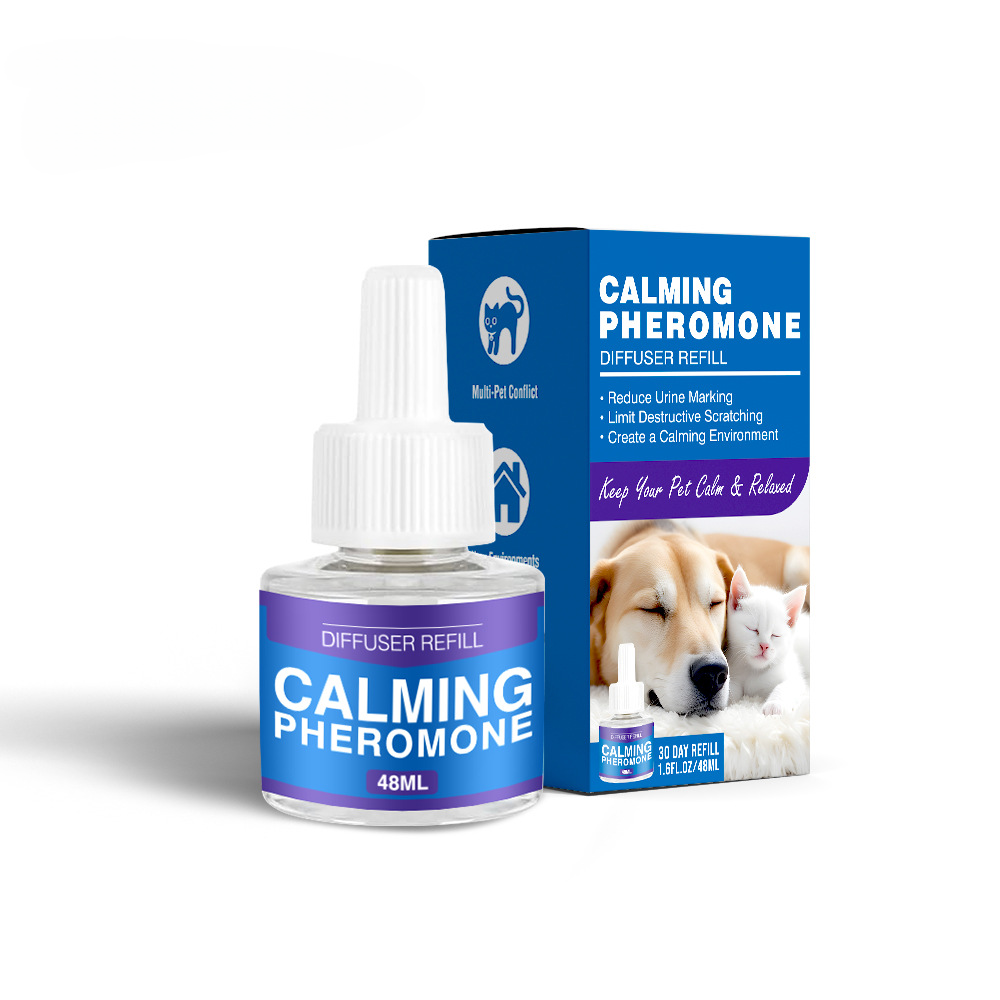 Natural Drug-Free Cat and Dog Calming Pheromone Diffuser Kit,Effortlessly Stop Barking, Spraying & Destructive Behavior For Good 🐶