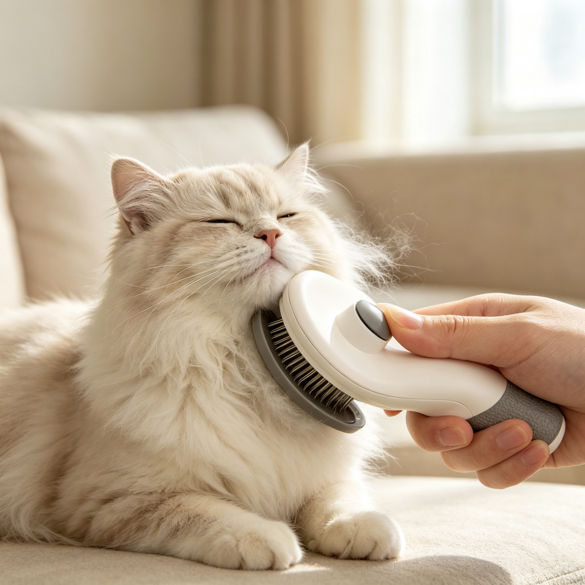 Gray Fine Pin Pet Grooming Brush