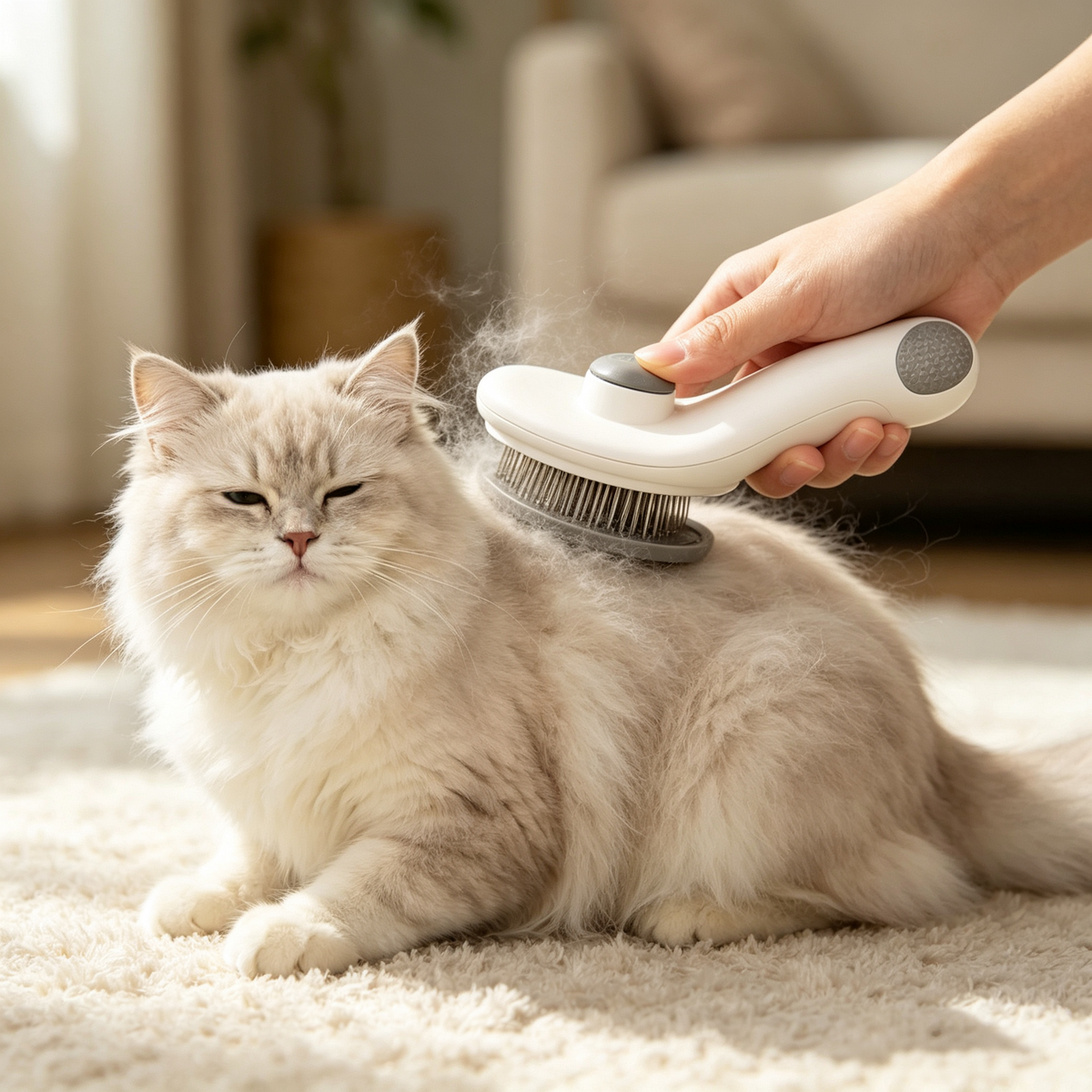 Gray Fine Pin Pet Grooming Brush