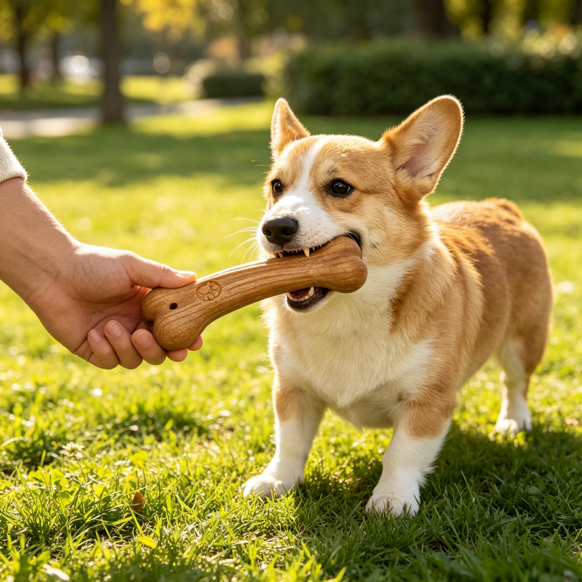 Small Wood-Plastic Bone Chew
