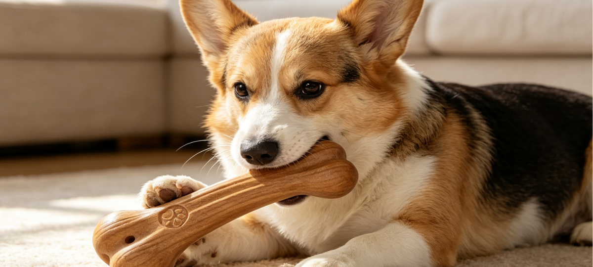 Small Wood-Plastic Bone Chew