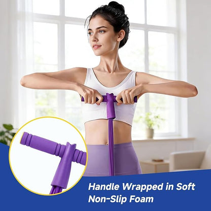 6-Tube Pedal Resistance Band – Your Ultimate Home Gym for Toned Abs & Full-Body Workout