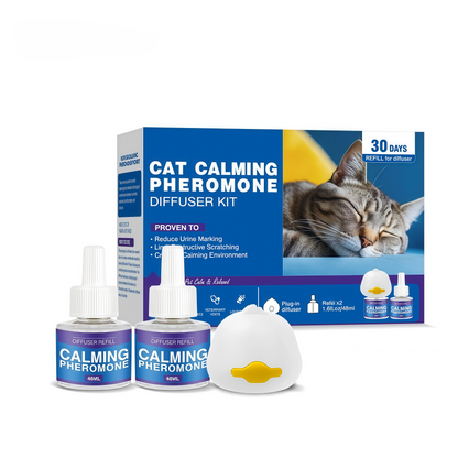 Natural Drug-Free Cat and Dog Calming Pheromone Diffuser Kit,Effortlessly Stop Barking, Spraying & Destructive Behavior For Good 🐶