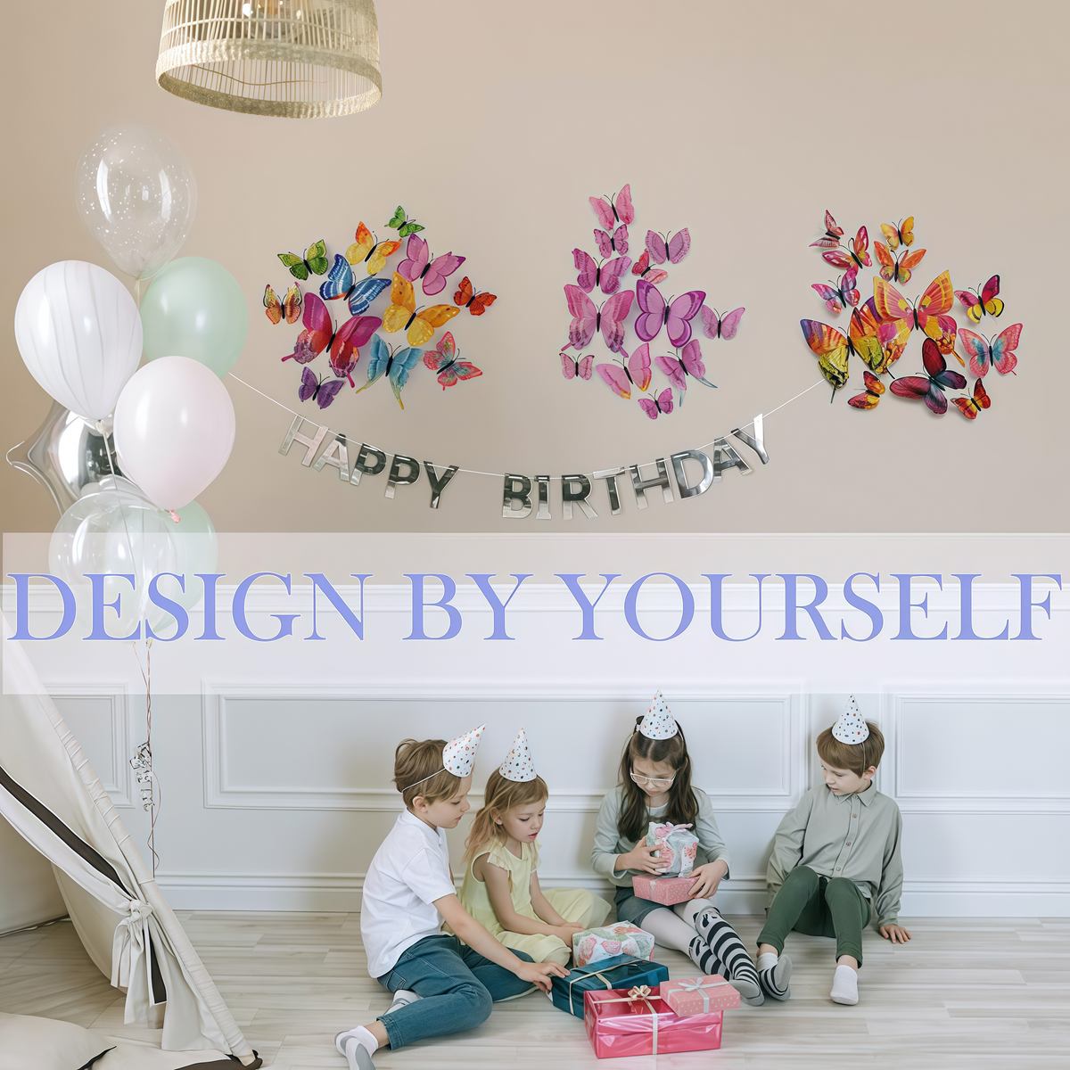 12 PCS / 1 Pack 3D Butterfly Wall Decor – Colorful Butterfly Stickers with Magnetic Design, Reusable Wall Art for Home & Room