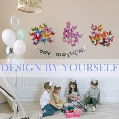 12 PCS / 1 Pack 3D Butterfly Wall Decor – Colorful Butterfly Stickers with Magnetic Design, Reusable Wall Art for Home & Room
