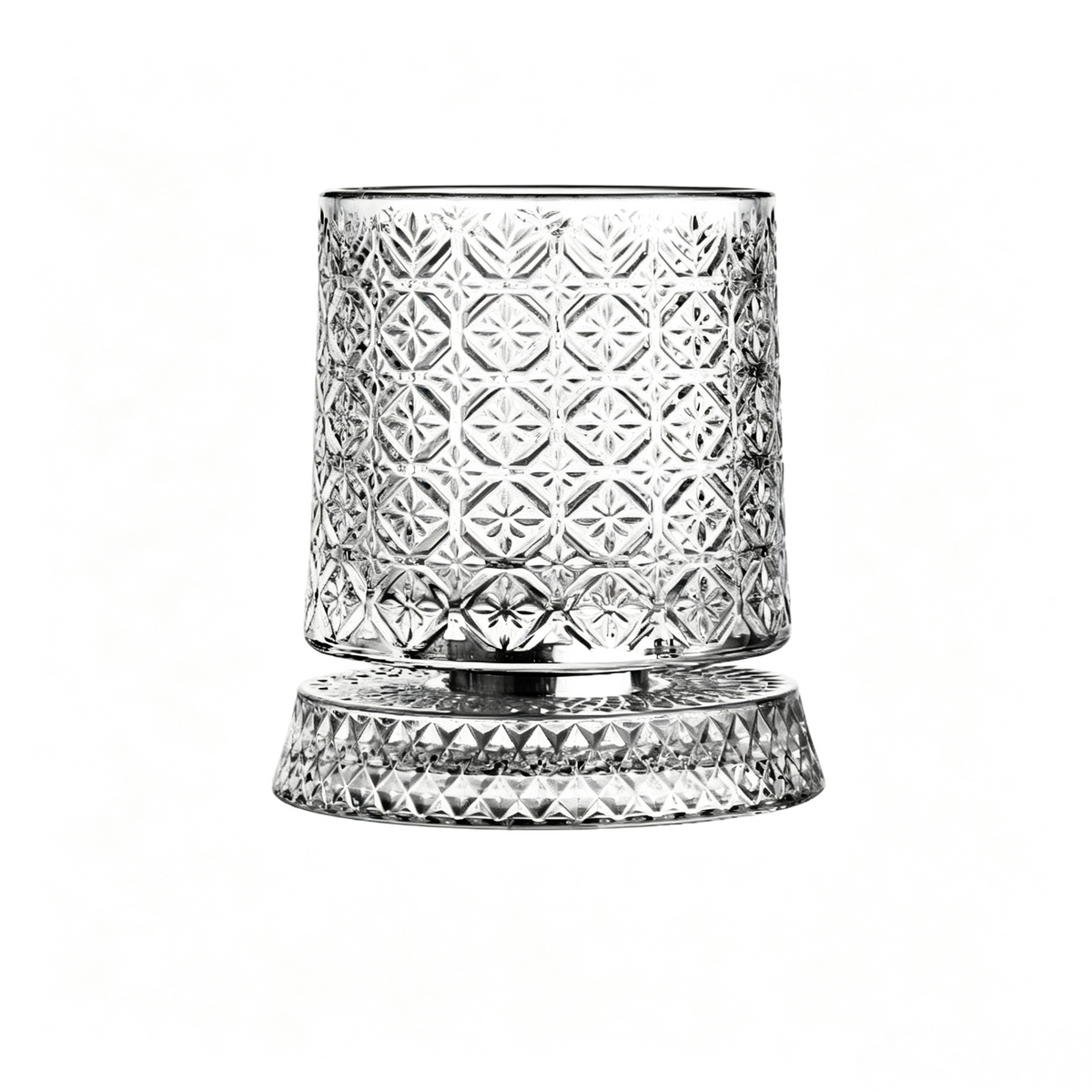 The Sovereign Kinetic Sommelier: Artisan-Crafted Crystal Whiskey Tumbler with 360° Aerating Free-Rotation & Patterned Grips