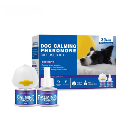 Natural Drug-Free Cat and Dog Calming Pheromone Diffuser Kit,Effortlessly Stop Barking, Spraying & Destructive Behavior For Good 🐶
