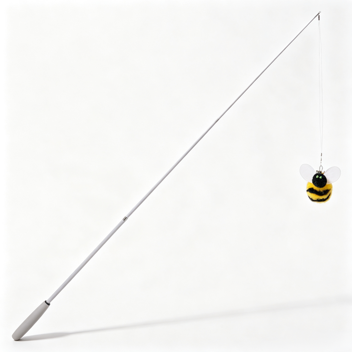 Retractable Cat Teaser Wand Set with Bee Replacement Head